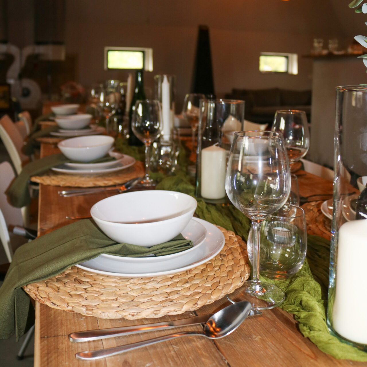 Tafelstyling in thema Nature