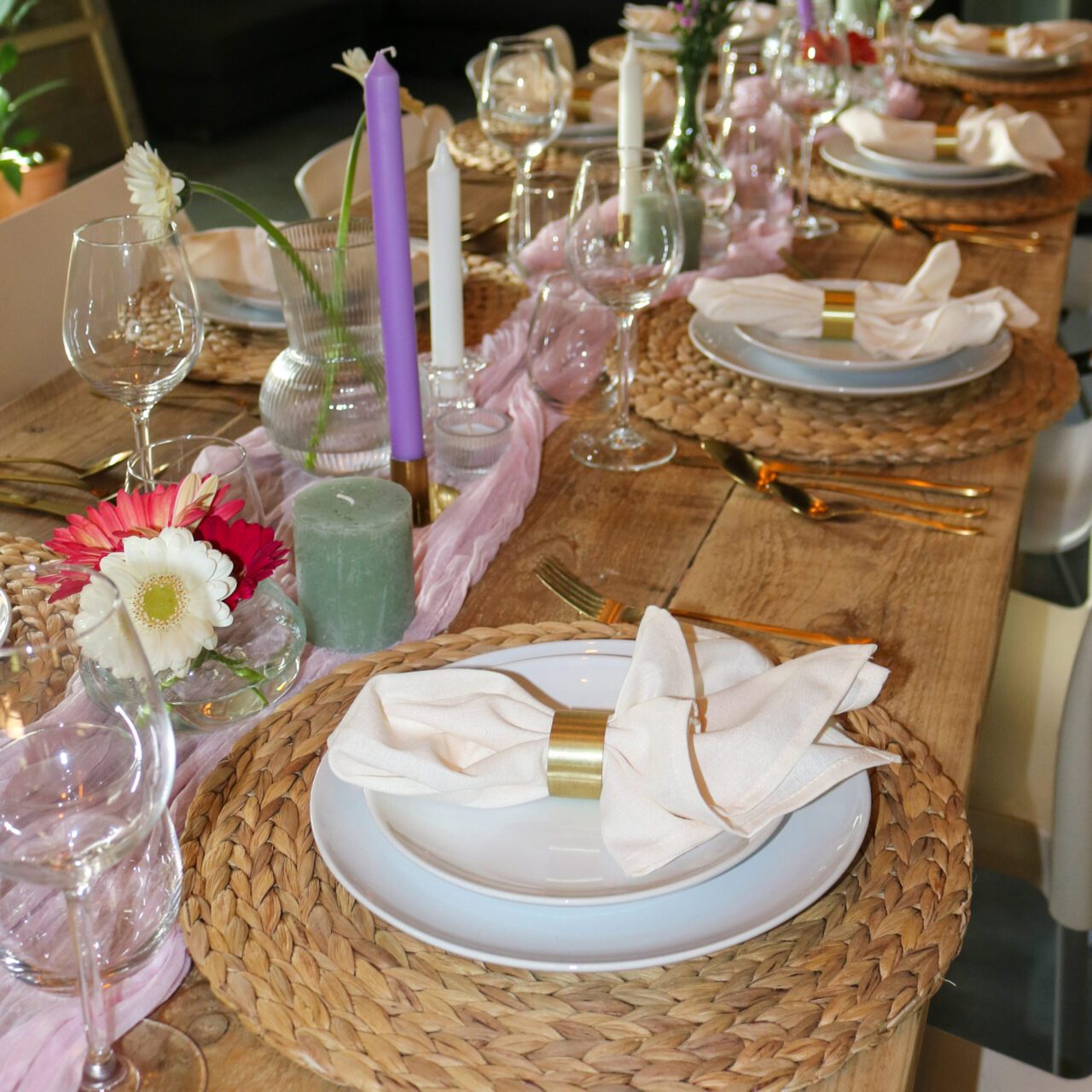 Tafelstyling in thema Pastel Spring