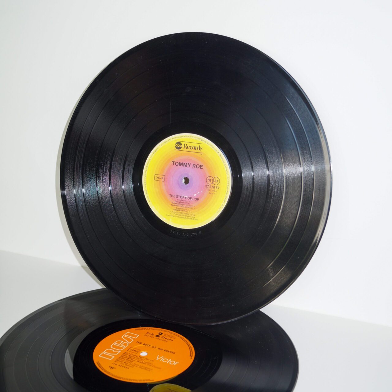 Vinylplaat als onderbord in thema Disco Fever